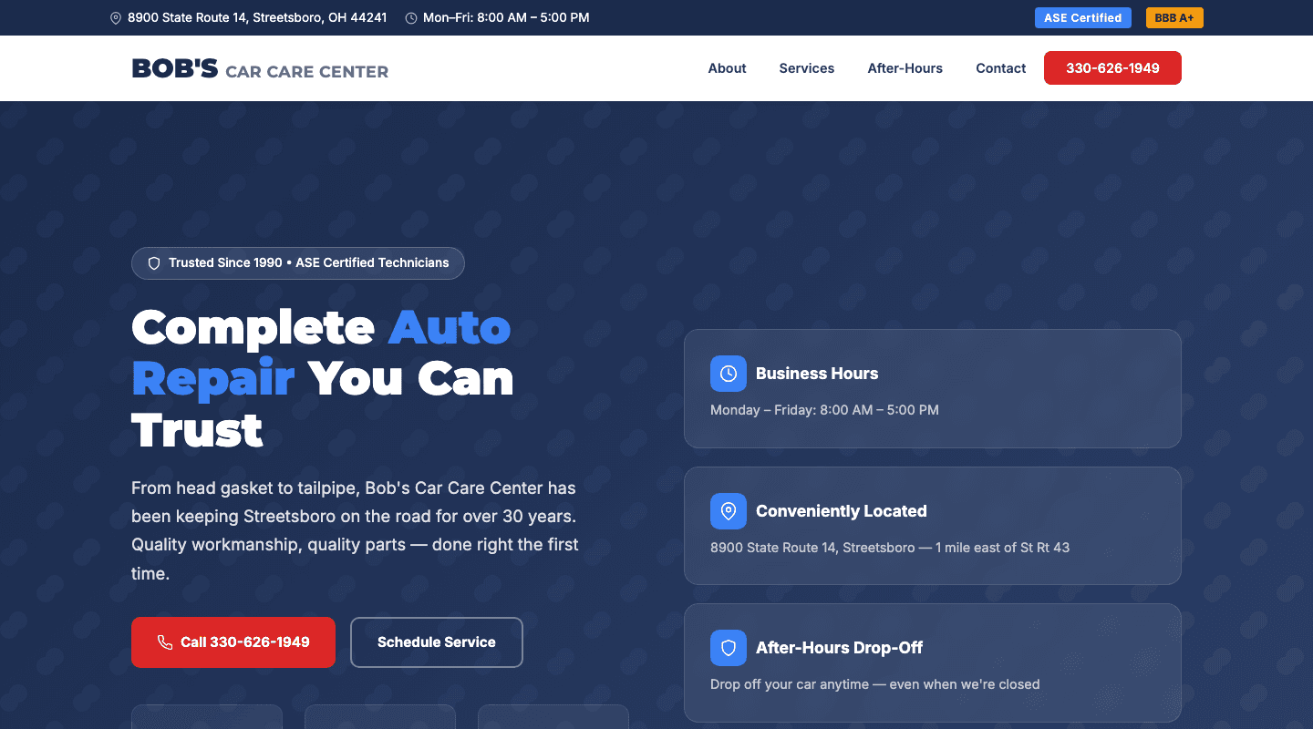 Bob's Car Care Center preview